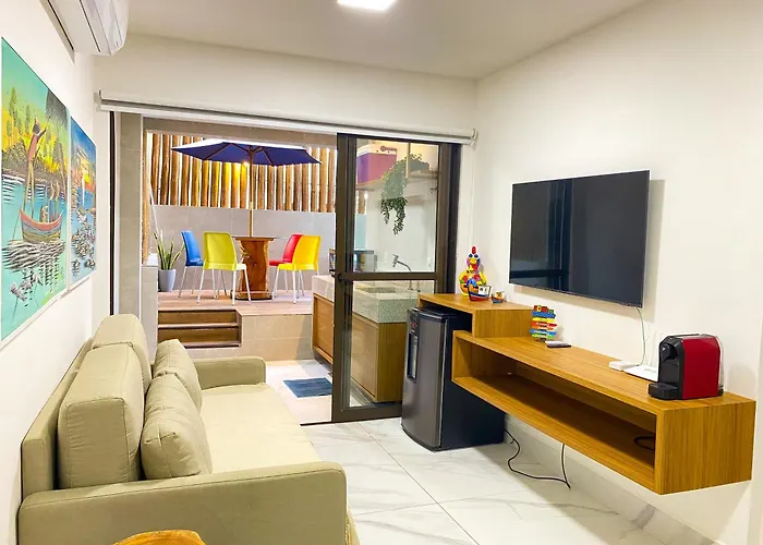 Apartamento térreo com piscina beira mar de Porto de Galinhas